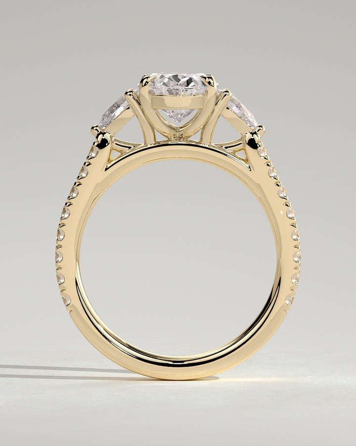 lab-created oval diamond ring