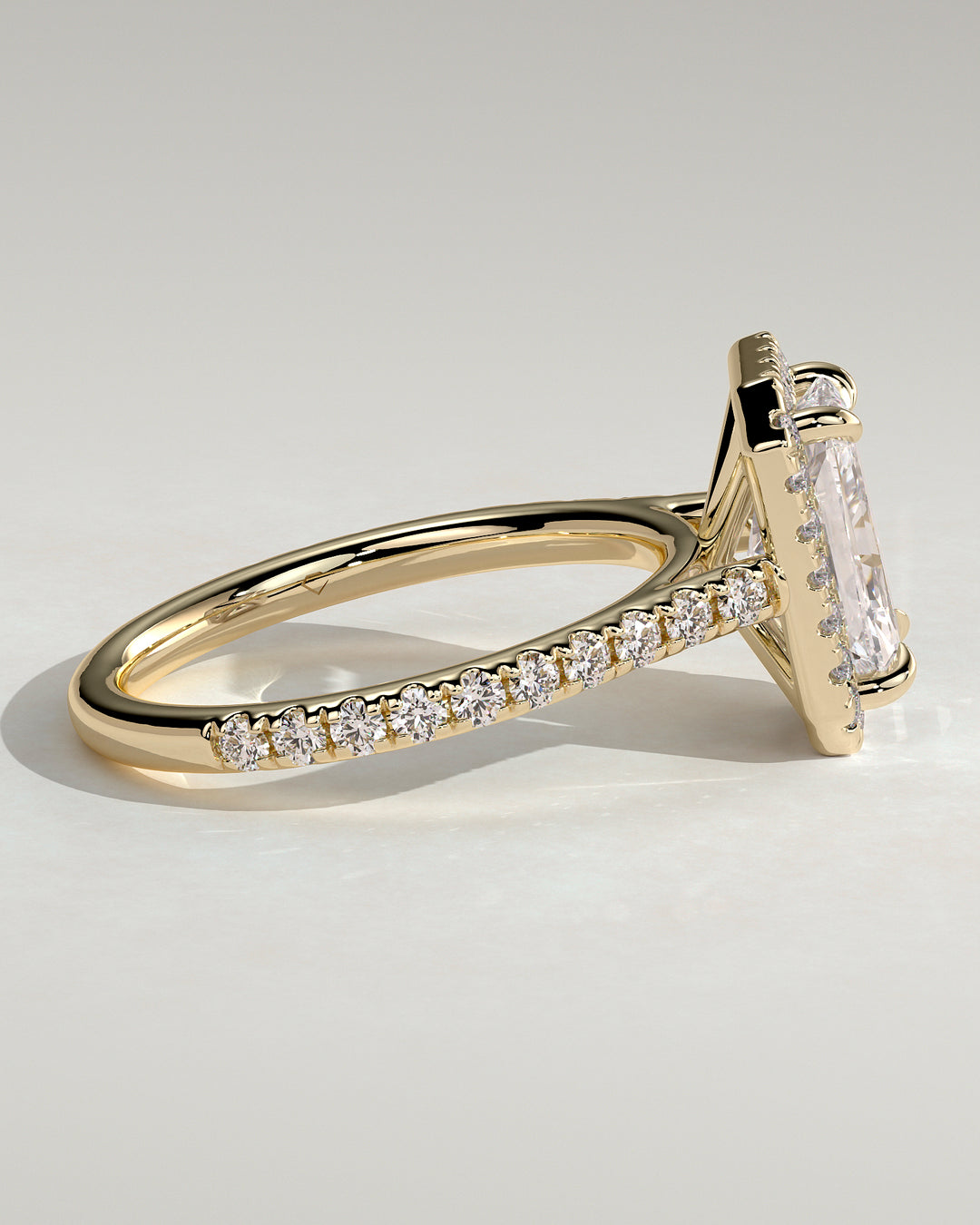 radiant cut diamond engagement ring