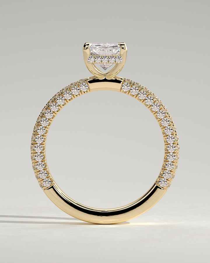 lab grown radiant diamond engagement ring