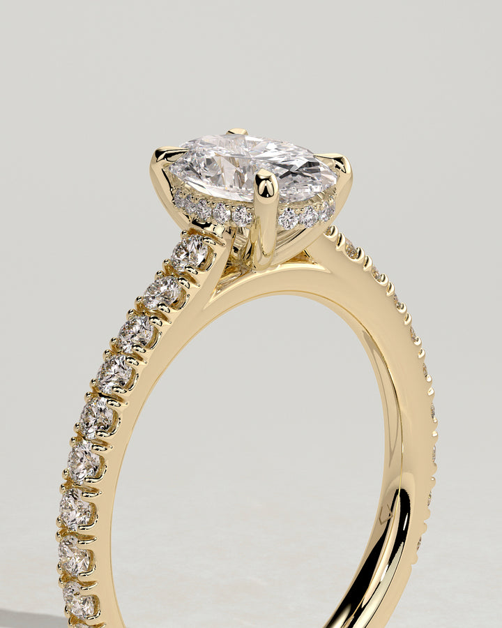 lab grown diamond pave ring