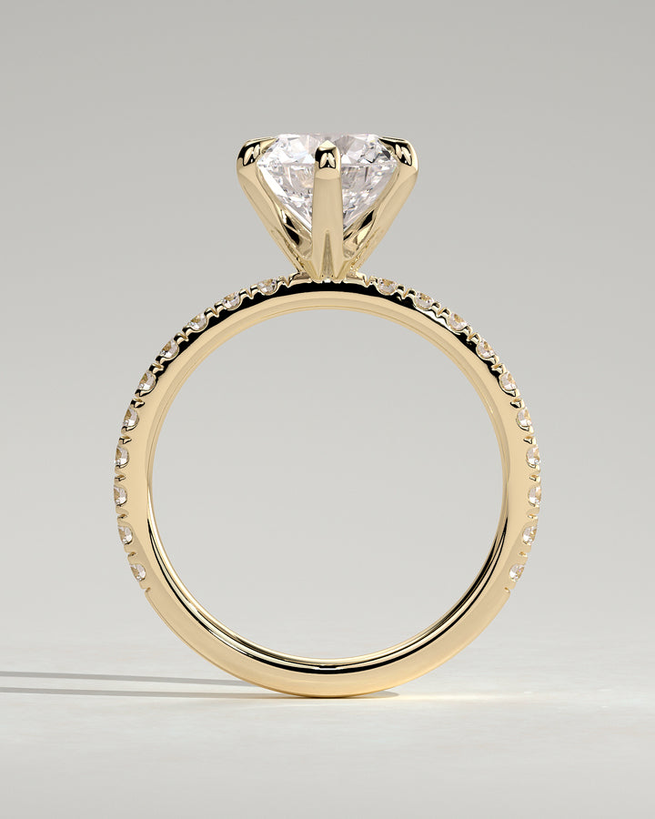 lab grown round diamond ring solitaire