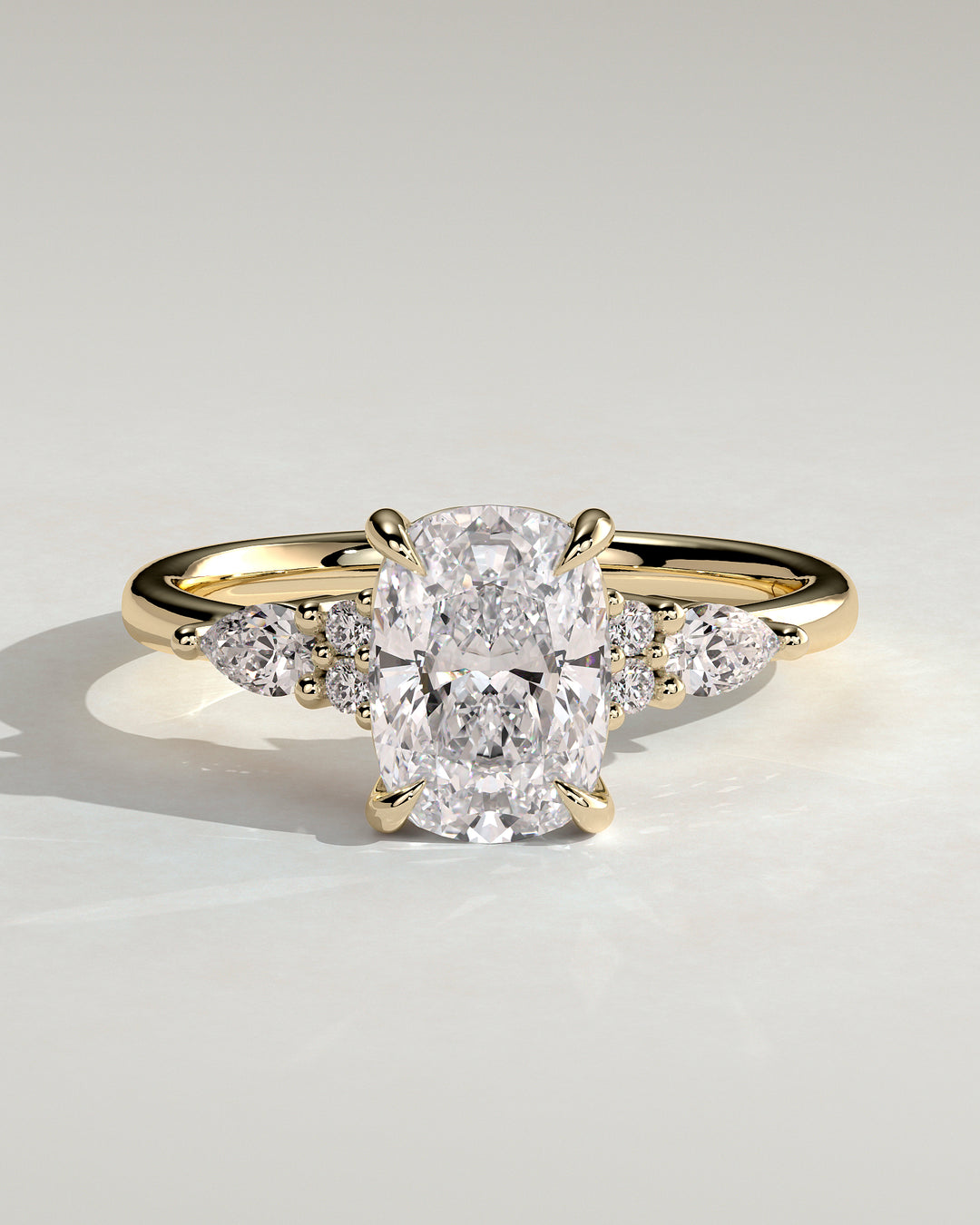 long cushion engagement ring