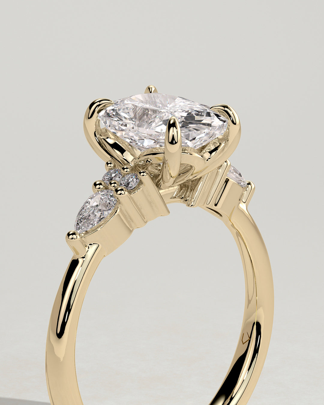 luxury cushion engagement ring