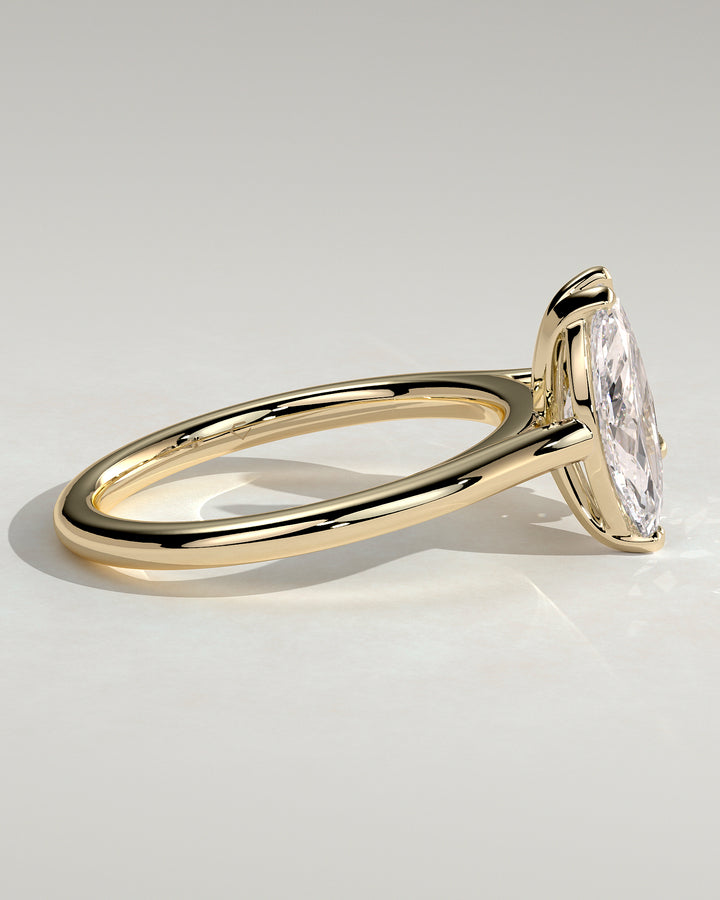 modern toi et moi engagement ring lab grown diamond pear marquise