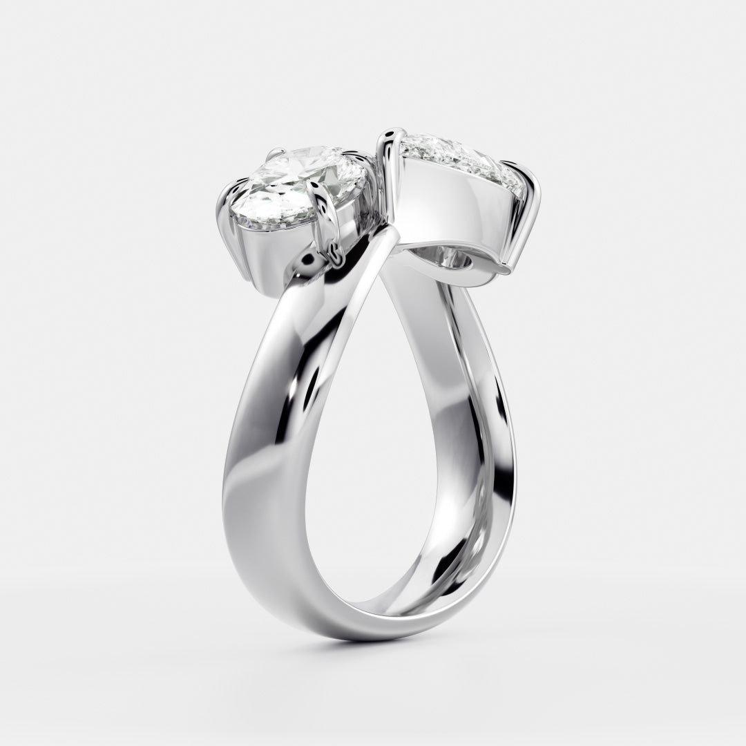 Toi Et Moi Soft Contrast Diamond Ring