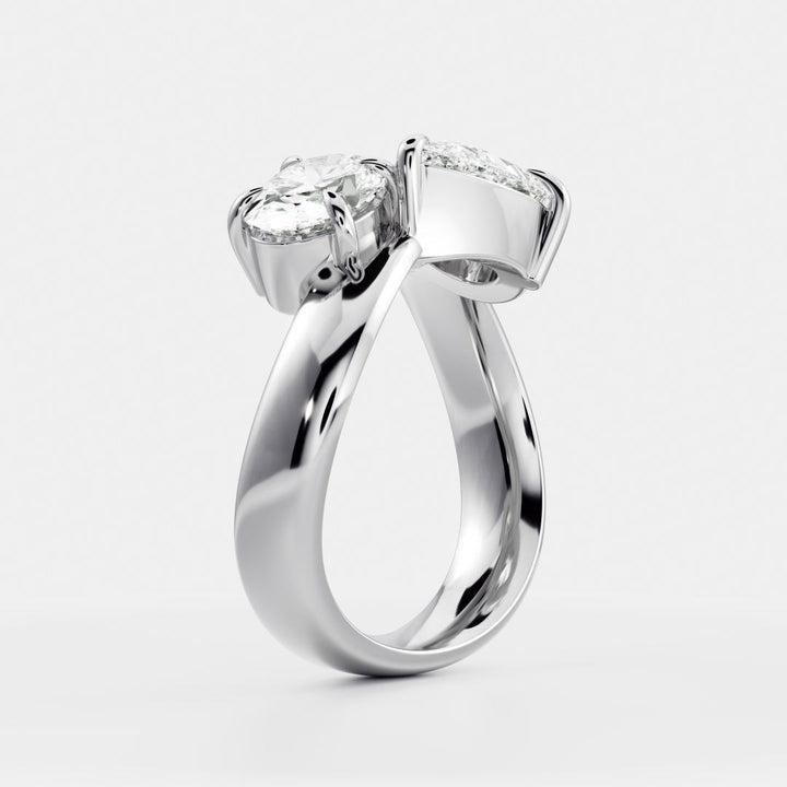 Toi Et Moi Soft Contrast Diamond Ring