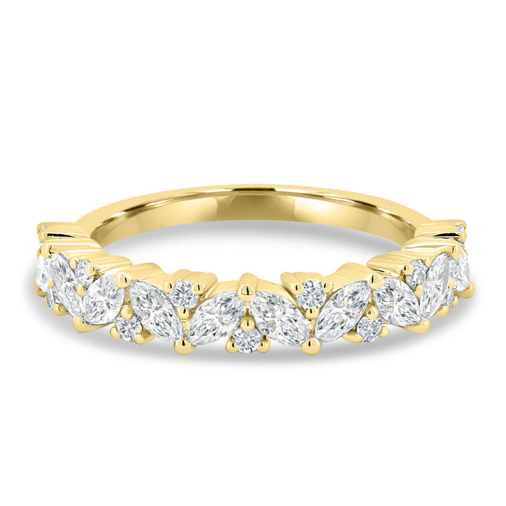 marquise cluster wedding band
