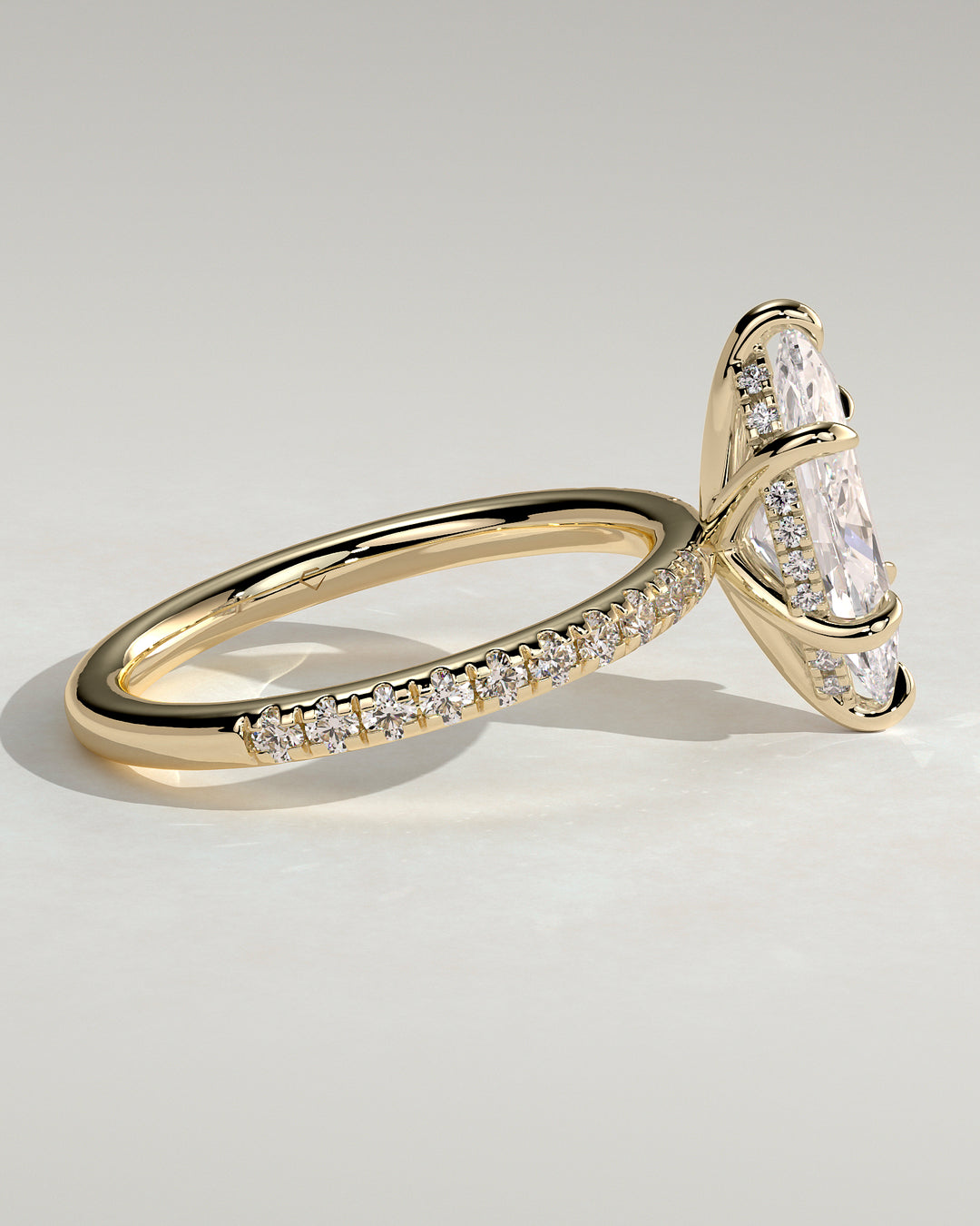 IGI certified marquise diamond engagement ring halo