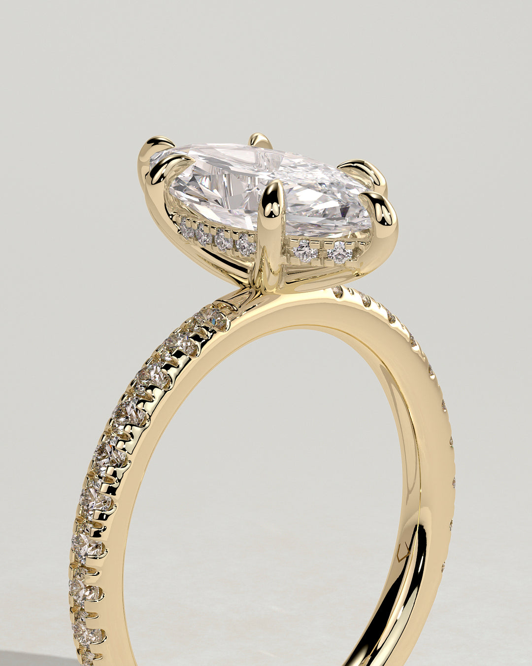 marquise pave engagement ring
