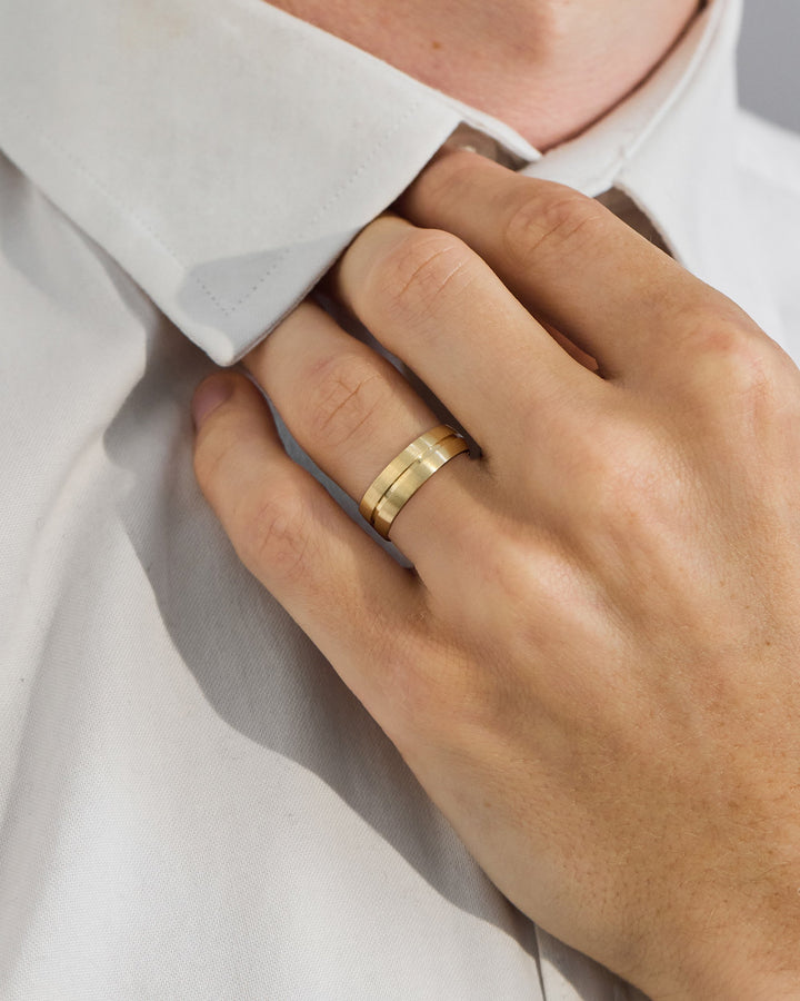 masculine wedding band
