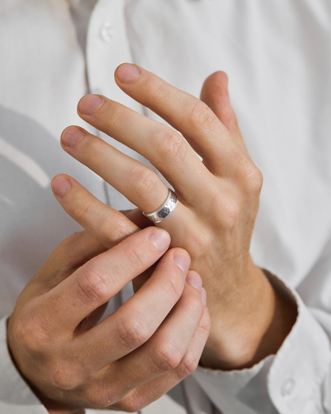 masculine wedding band

