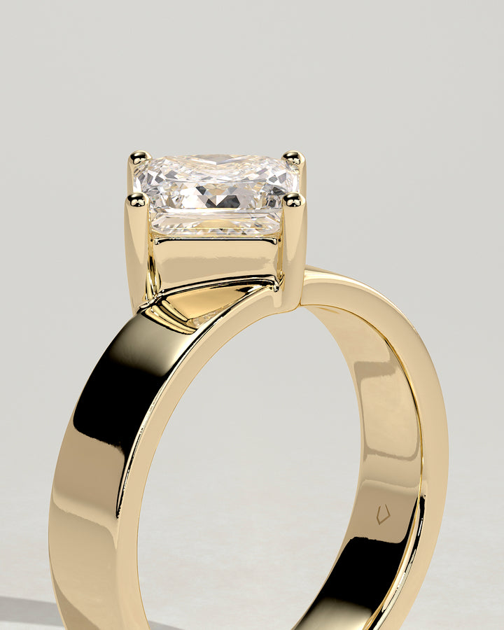 offset setting diamond ring
