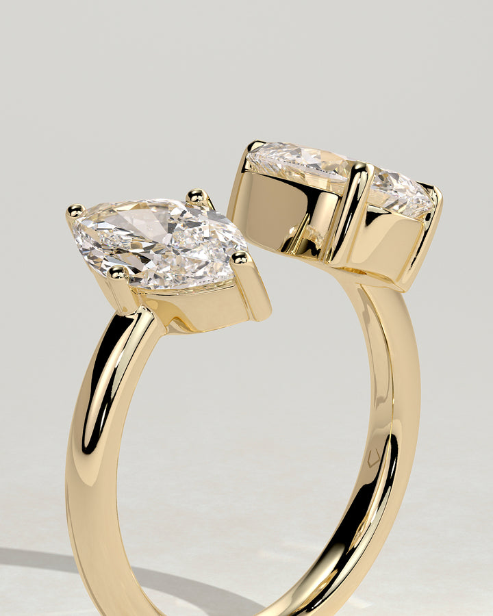 open band engagement ring