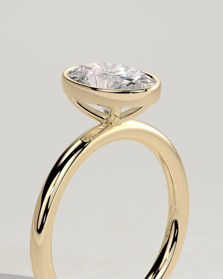 IGI certified oval engagement ring