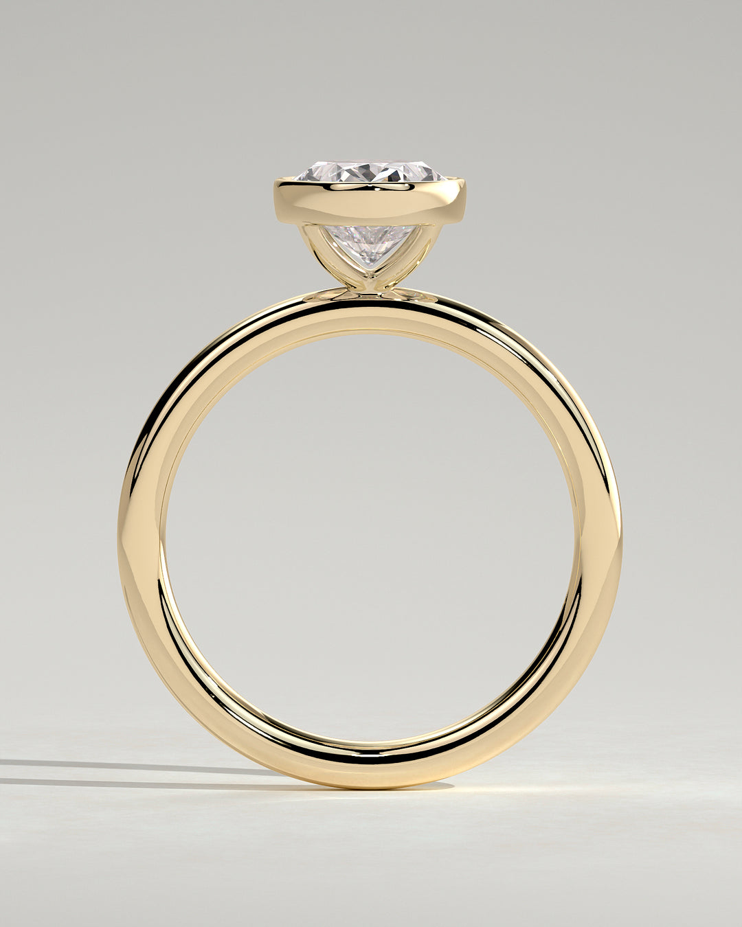 oval solitaire engagement ring bezel set