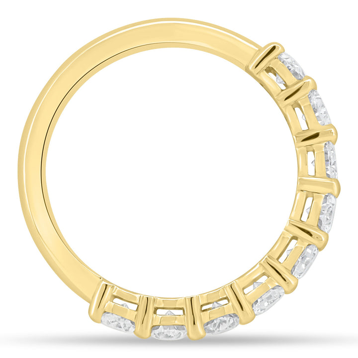 oval diamond band stack