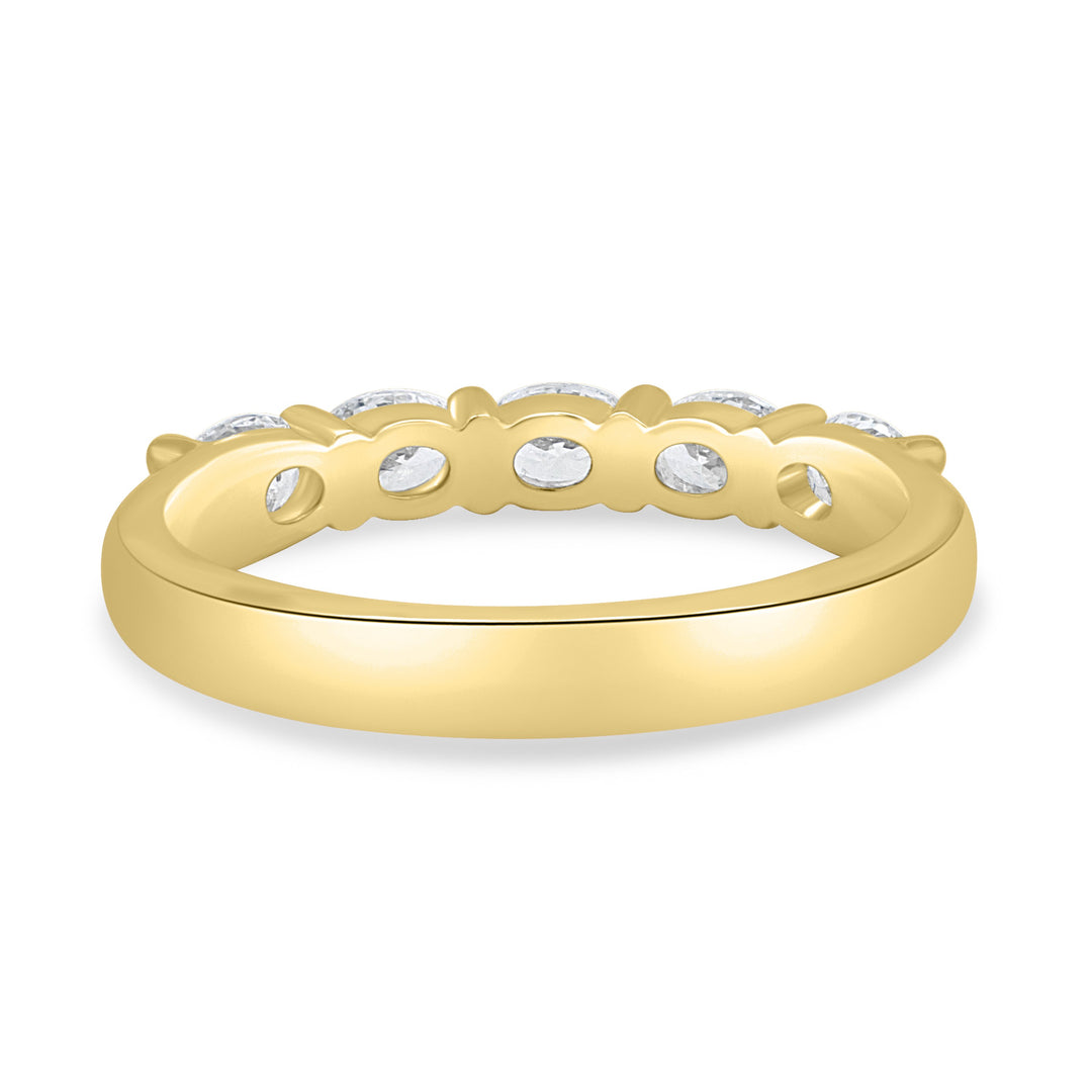 oval diamond half eternity
