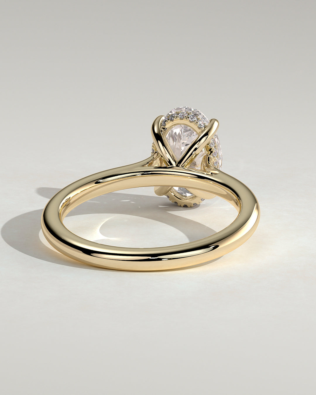 oval engagement ring gold wedding band