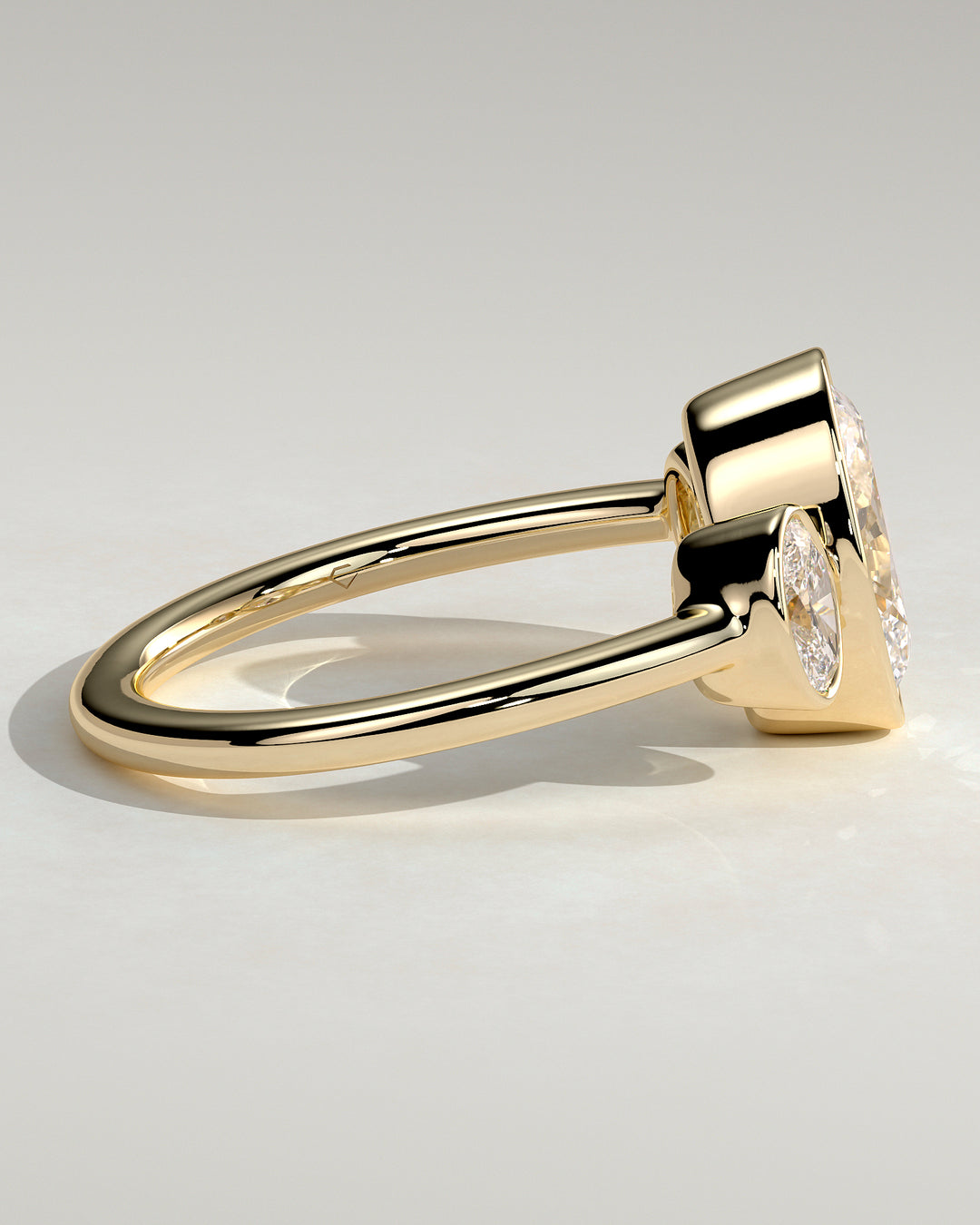 oval lab grown diamond engagement ring