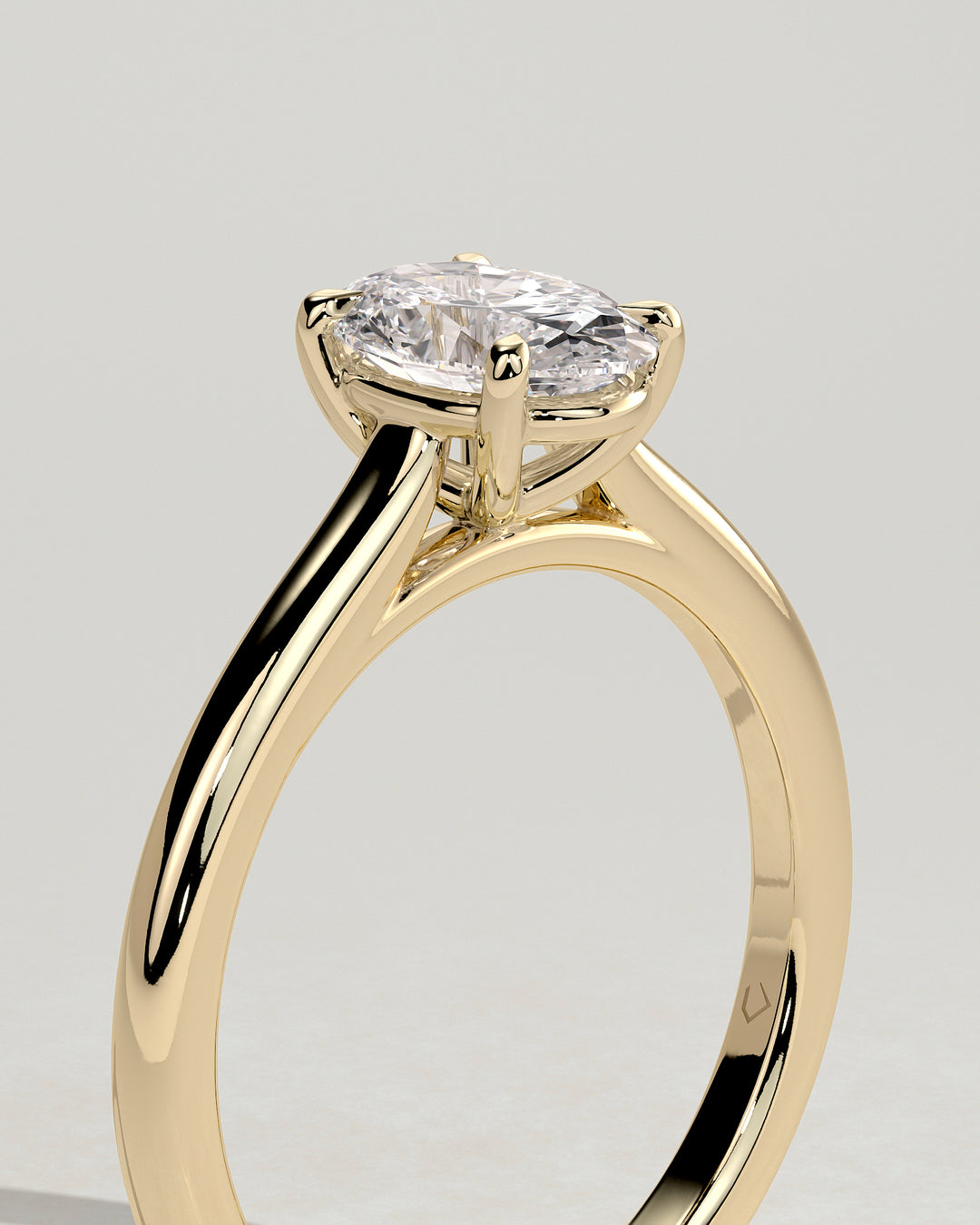 oval solitaire engagement ring