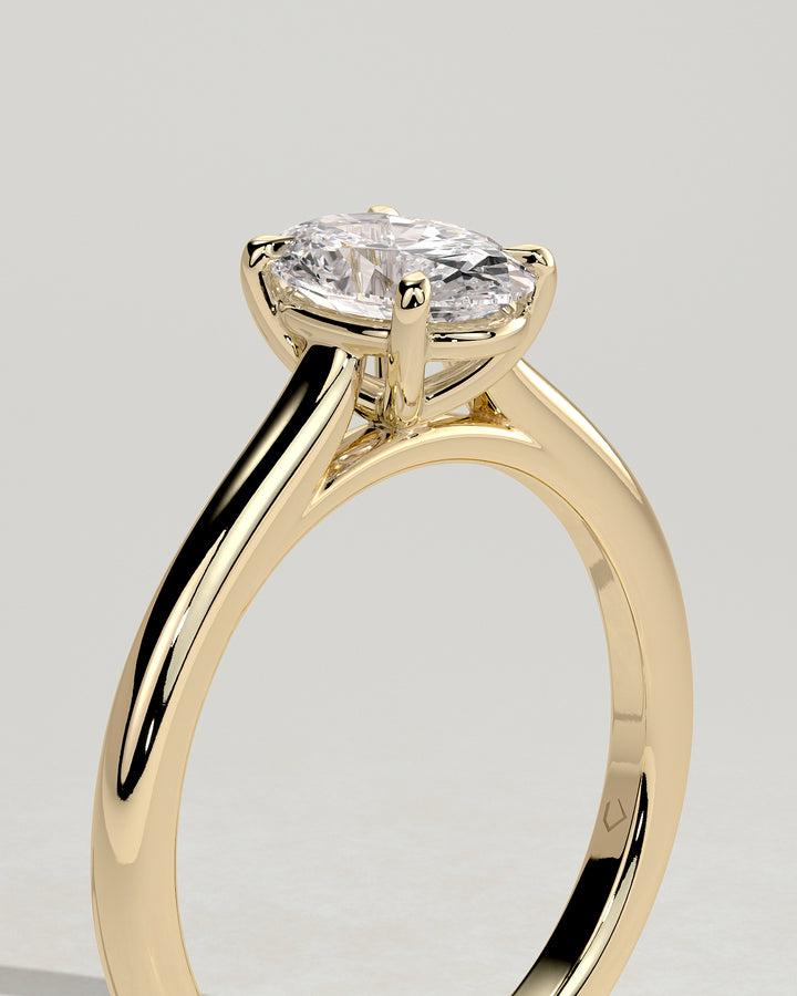 oval solitaire engagement ring