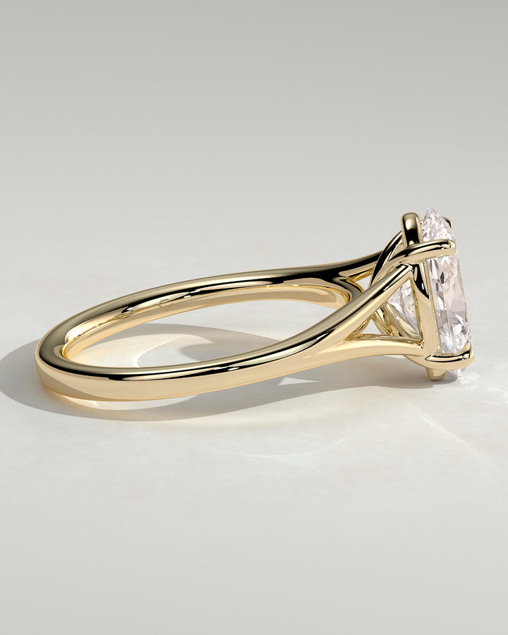split shank engagement ring oval