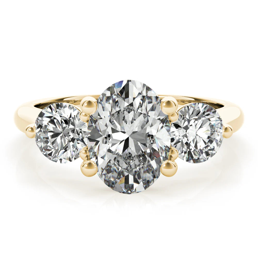 oval trilogy engagement ring

