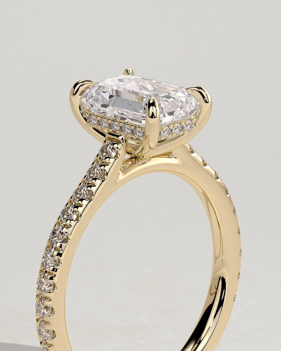 pave cathedral engagement ring