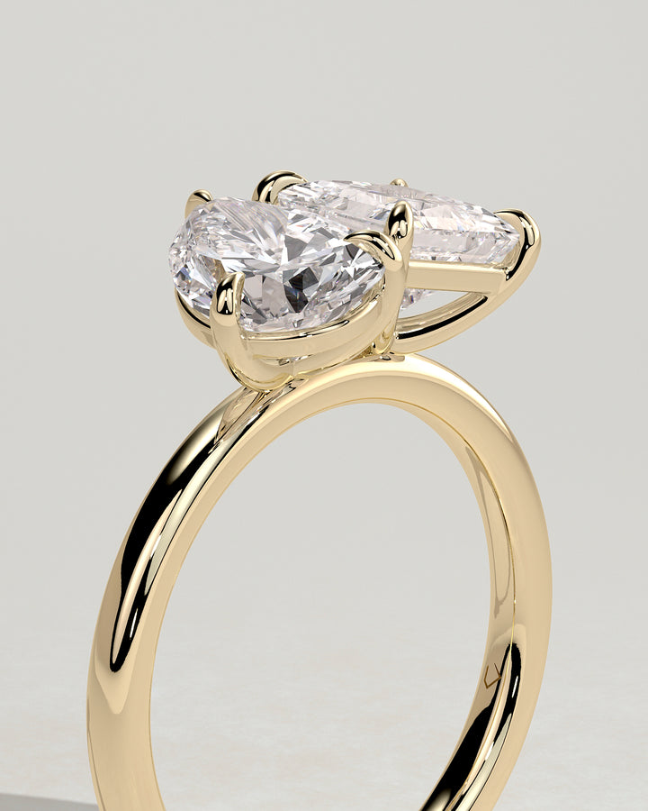 pear and princess ring
