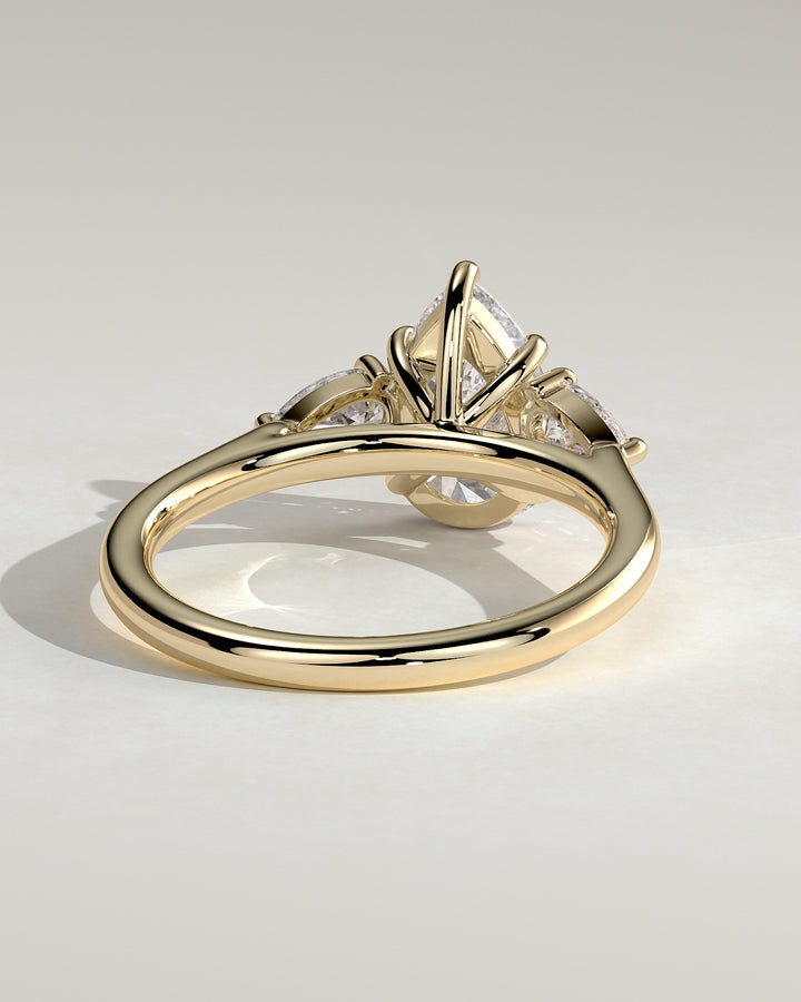 pear cathedral setting ring