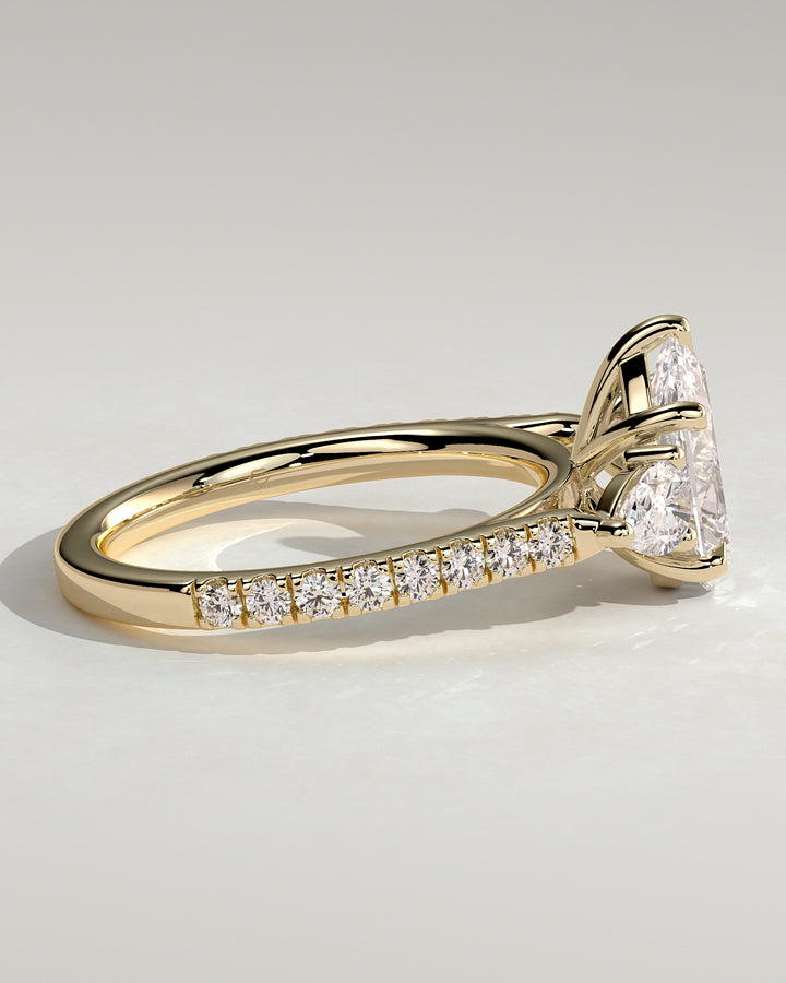 pear diamond bridal ring