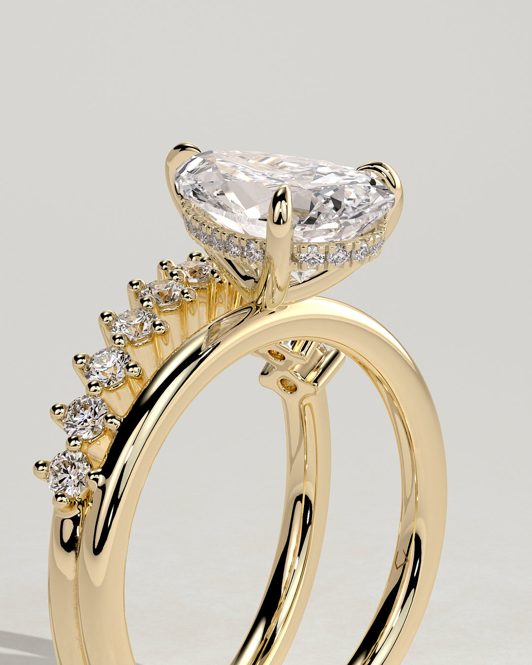 pear diamond engagement ring sustainable
