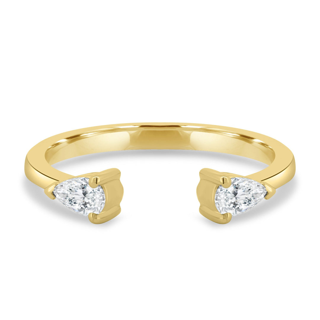 pear diamond open ring

