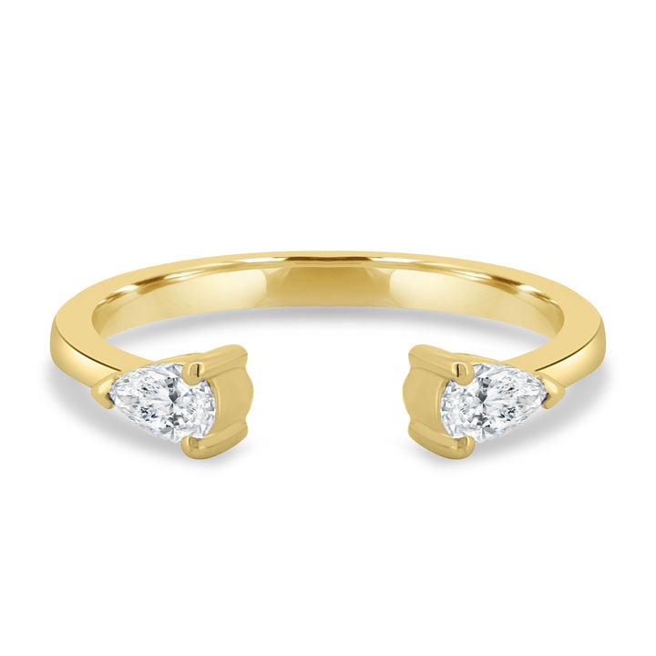 pear diamond open ring
