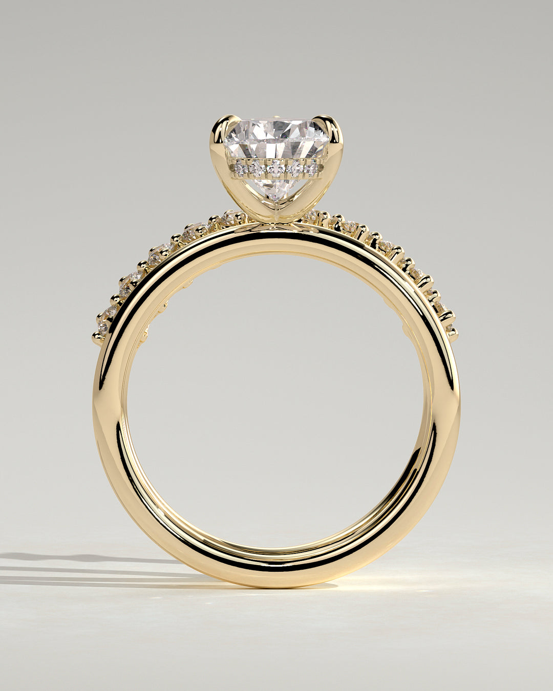 pear engagement ring bridal band set
