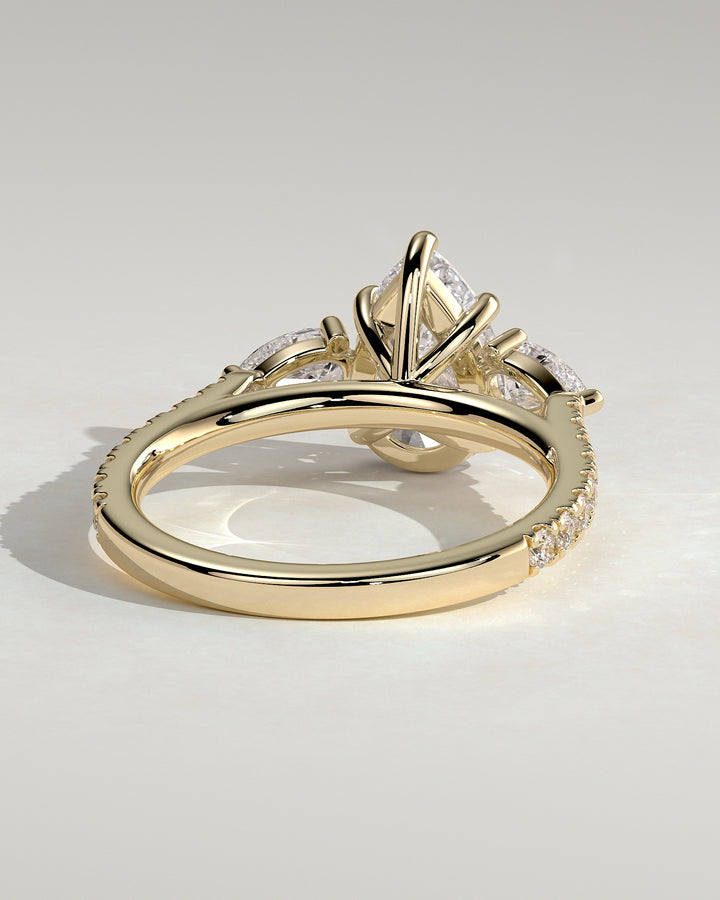 pear lab grown diamond ring