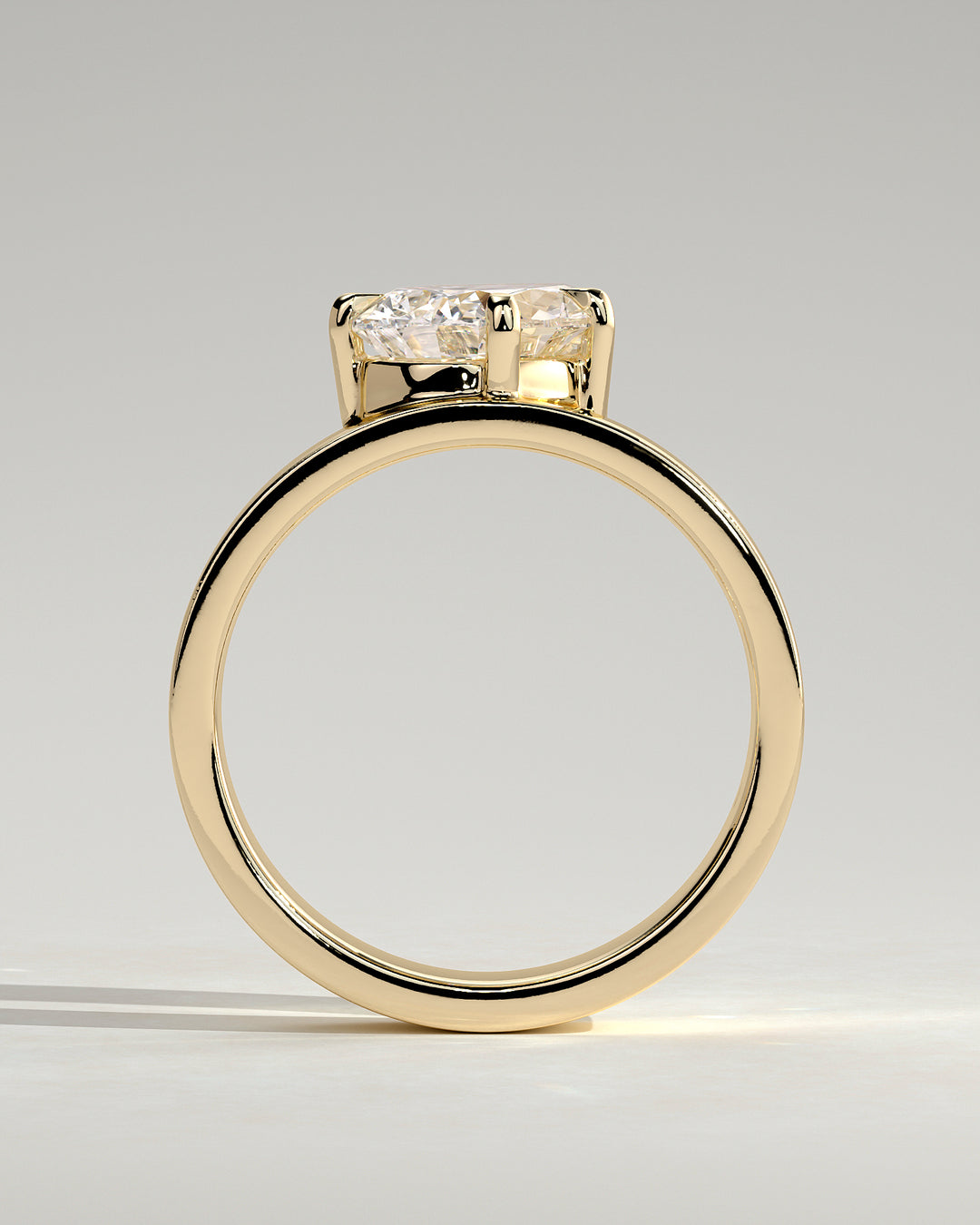 pear offset solitaire ring online
