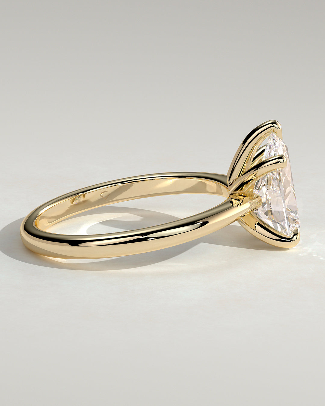 pear solitaire diamond ring