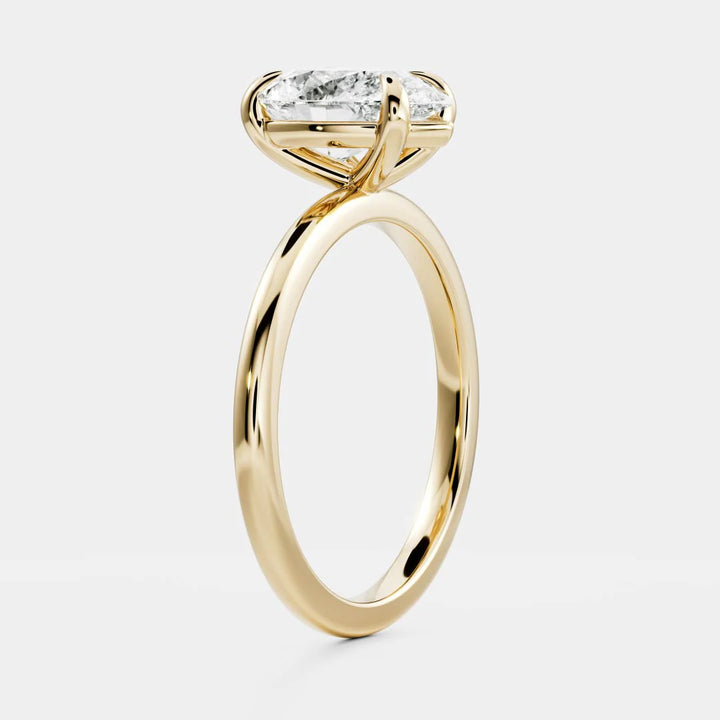 pear solitaire engagement ring 1ct lab diamond USA