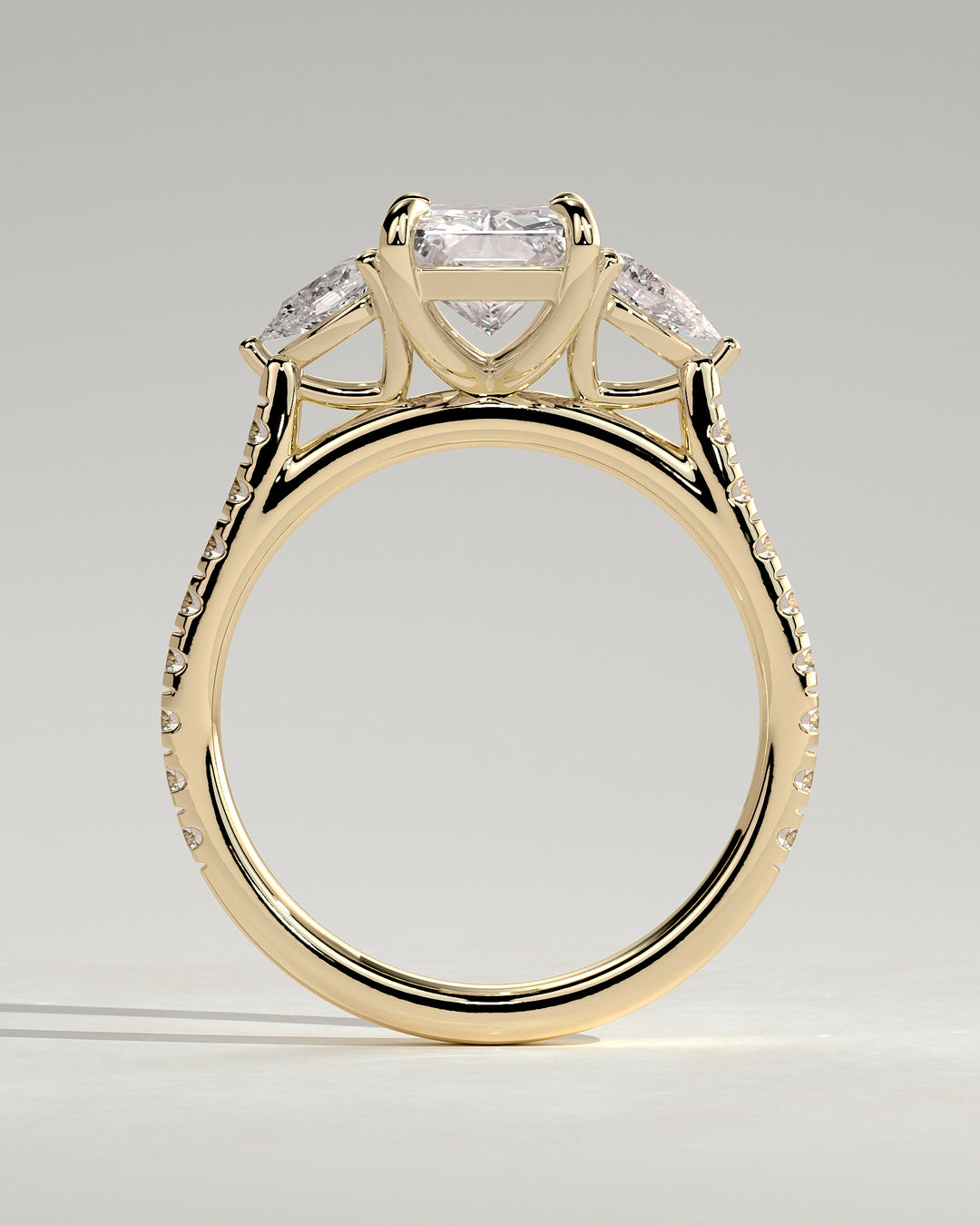 radiant diamond band ring