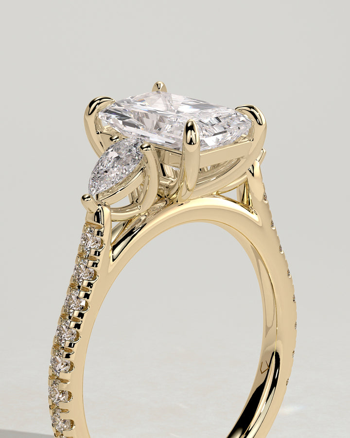 radiant diamond fashion ring