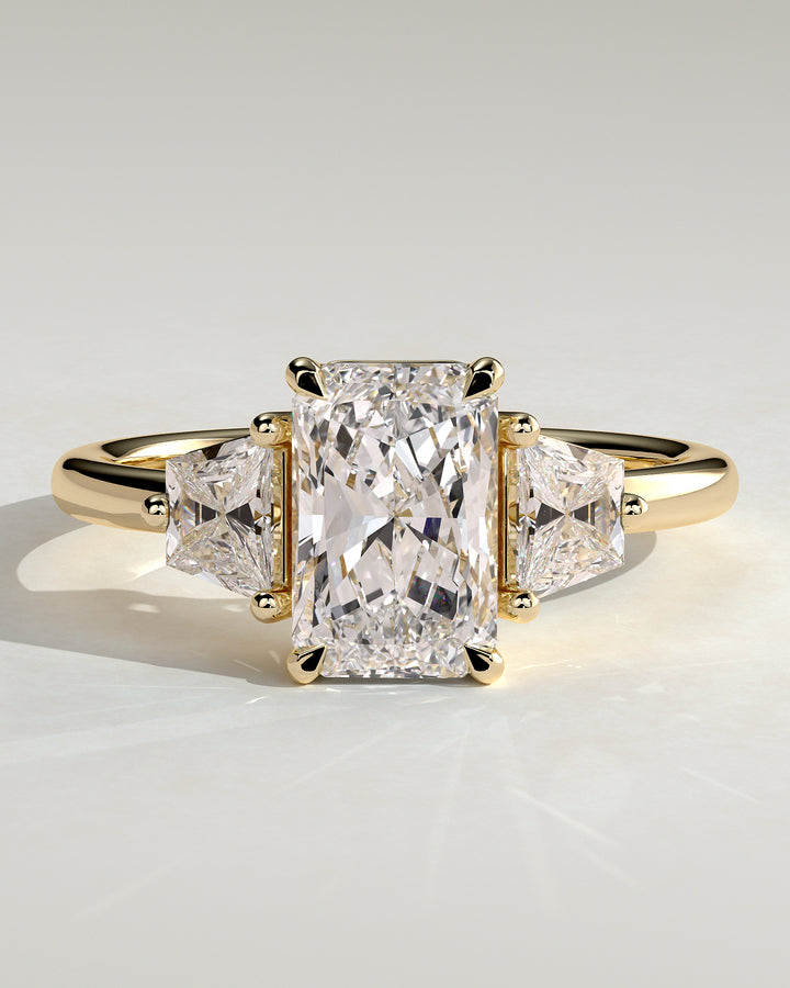 radiant diamond proposal ring