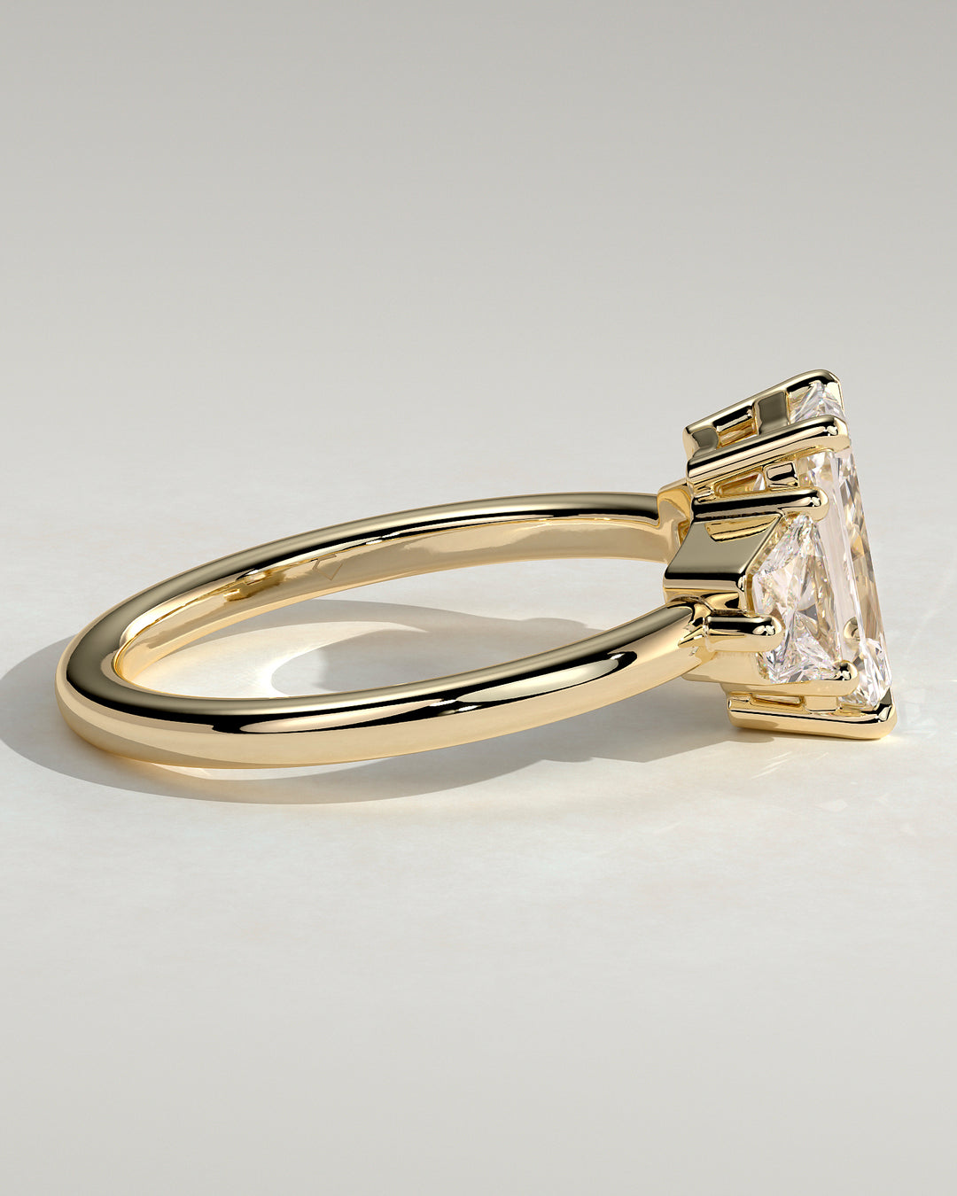 radiant modern engagement ring