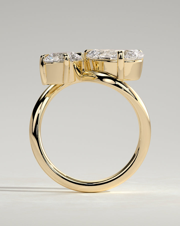 romantic duo stone ring