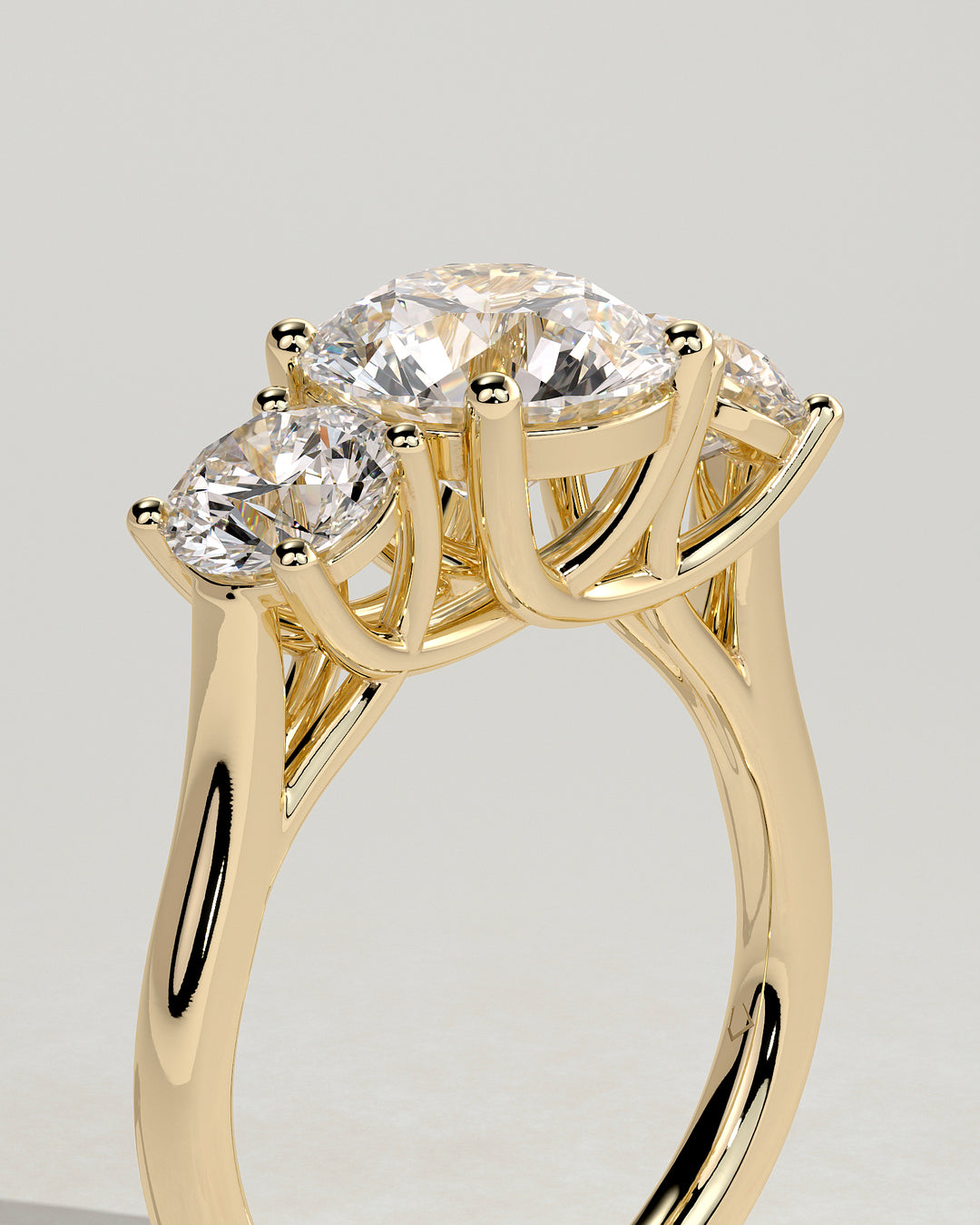 round solitaire engagement ring