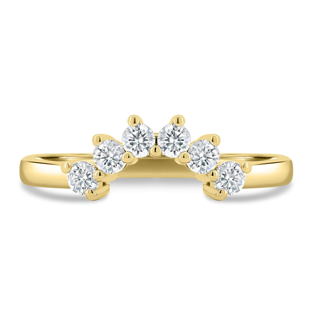 round accent diamond band
