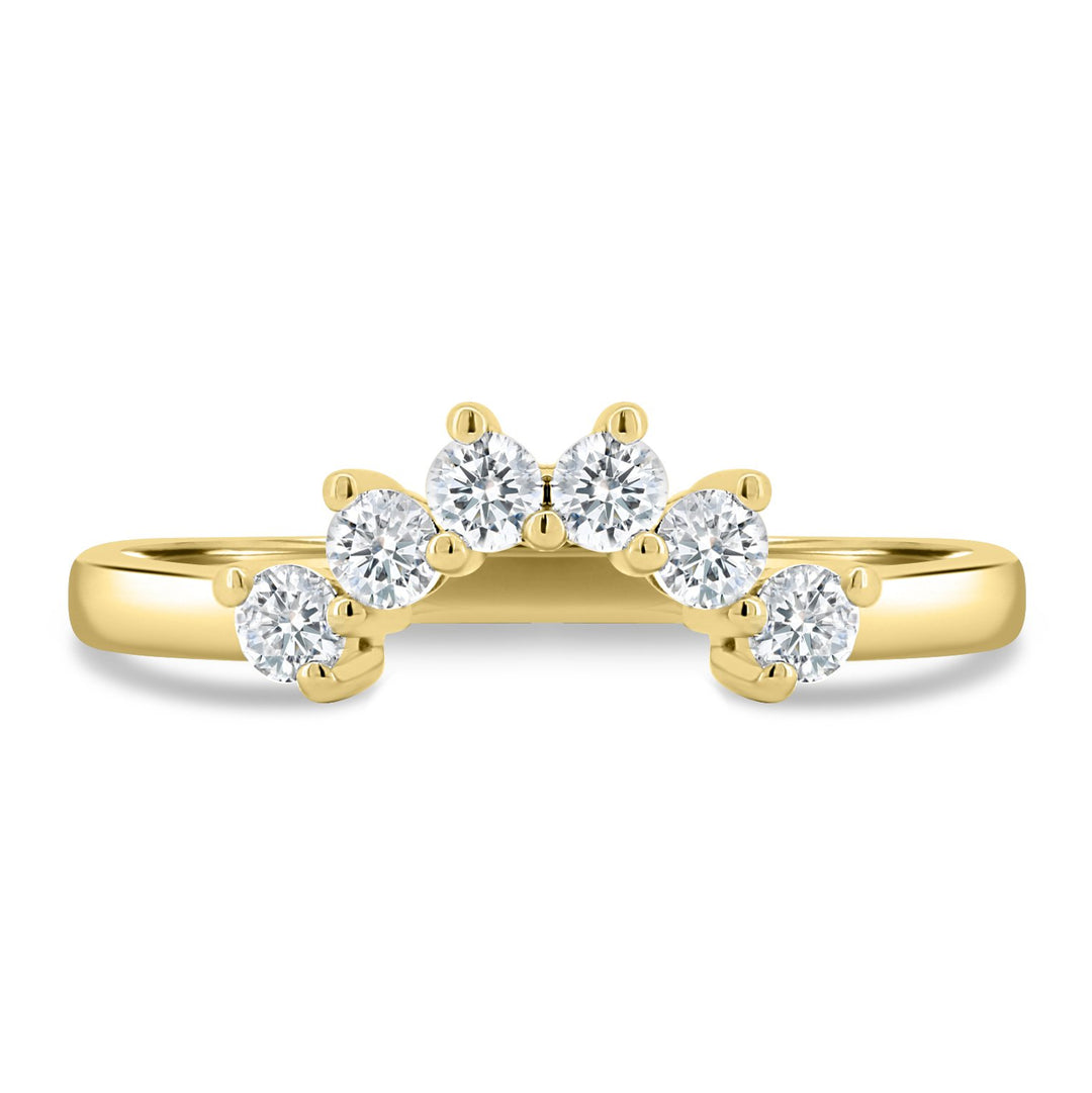 round accent diamond band