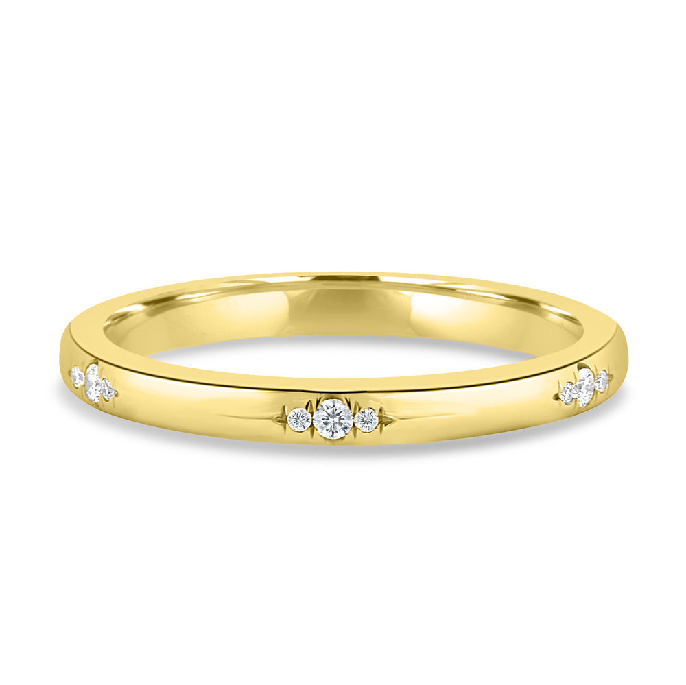 round cluster wedding band
