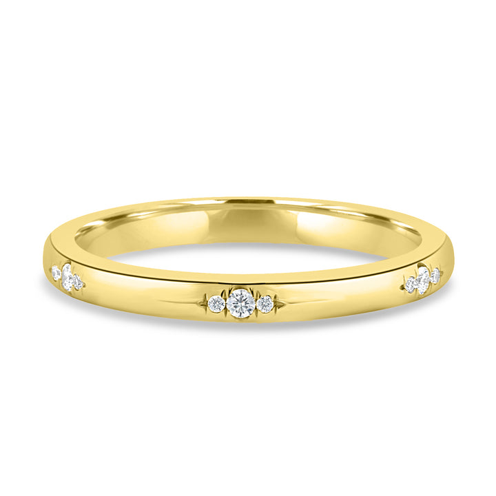 round cluster wedding band
