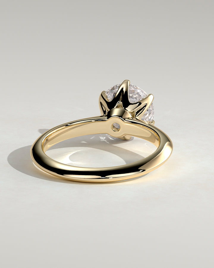 round cut diamond engagement ring stack